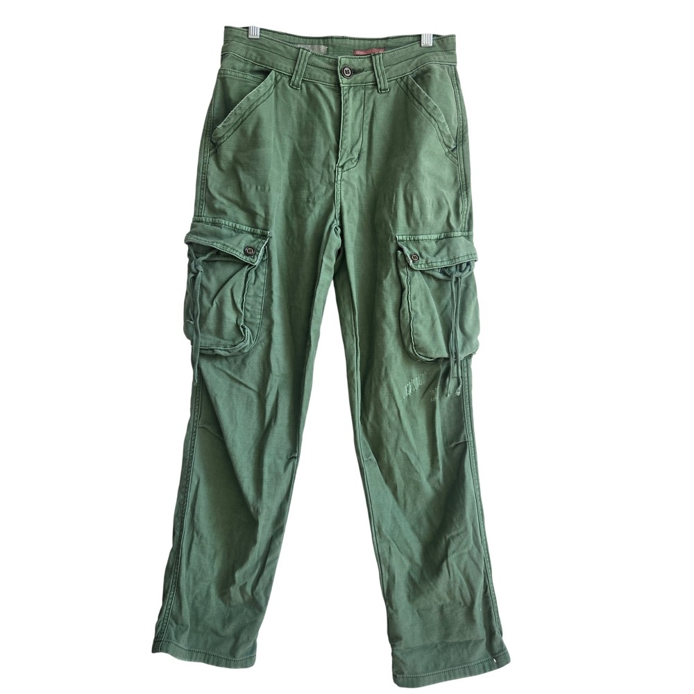 Pilcro 25 Cargo Pants Womens Green Excellent Utility Straight Leg‎ Cotton Pants